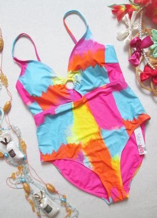 Суперовый слитный купальник принт акварель the bikini lab