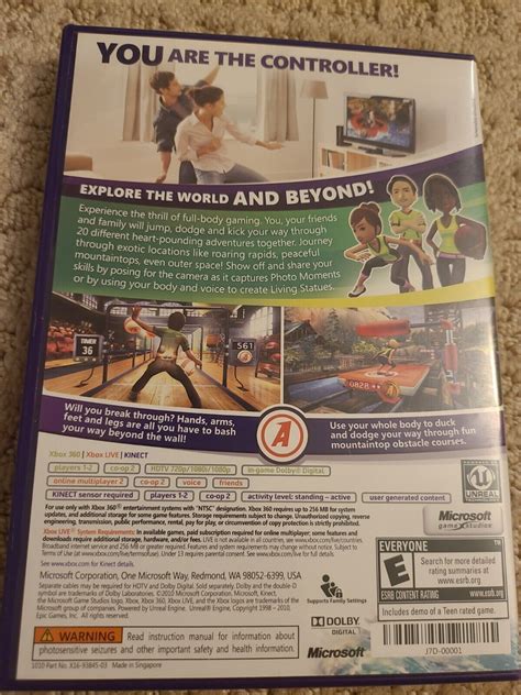 Kinect Adventures Microsoft Xbox Complete Tested Ebay