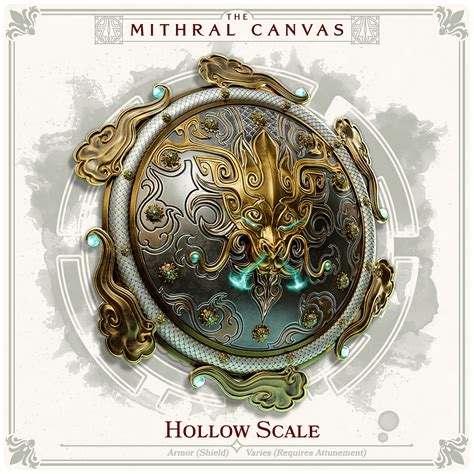 oc art hollow scale shield  mithral canvas  rdndhomebrew