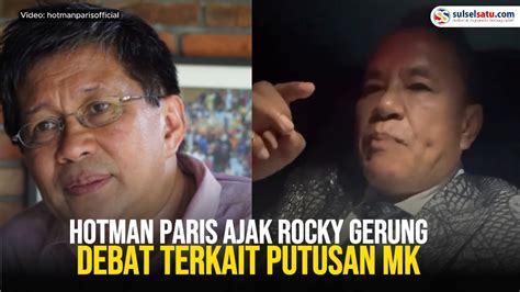 Hotman Paris Ajak Rocky Gerung Debat Terkait Putusan MK YouTube