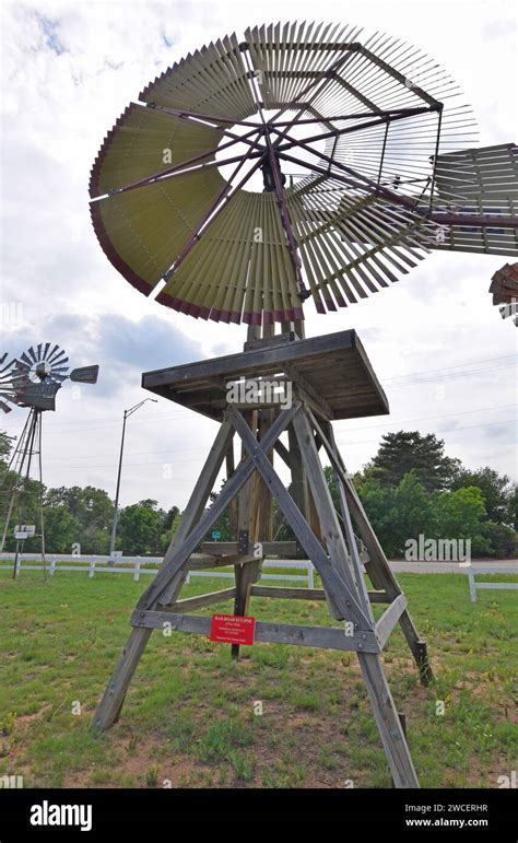 Windmills at the Shattuck Windmill Museum and Park in Shattuck Oklahoma ...