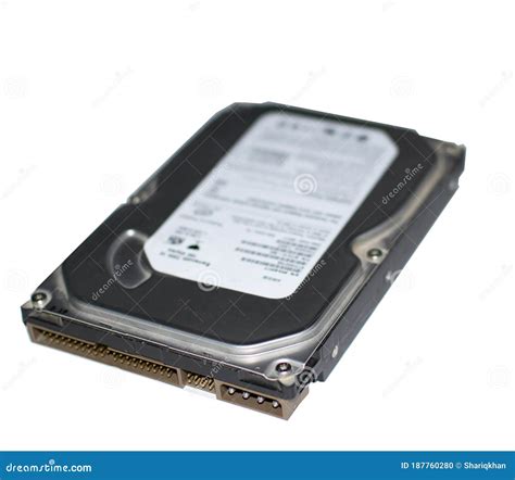 Computer Hard Disk Drive with Power and Parallel ATA Slots Stock Photo ...