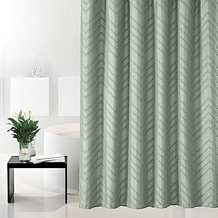 Amazon Estmy Sage Green Botanical Linen Shower Curtain For