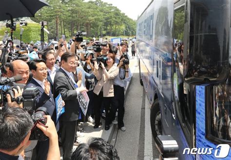 이재명 대표 후쿠시마 오염수 투기 반대 국민버스 배웅 네이트 뉴스