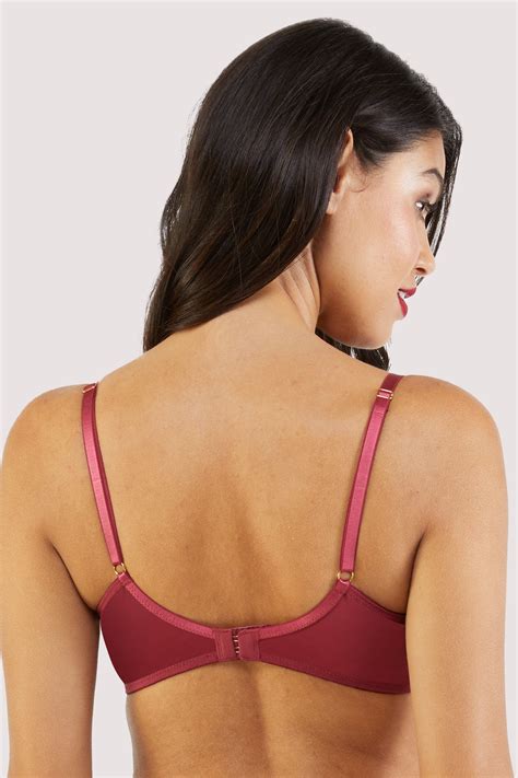 Etta Red Satin Quarter Cup Bra Playful Promises Usa