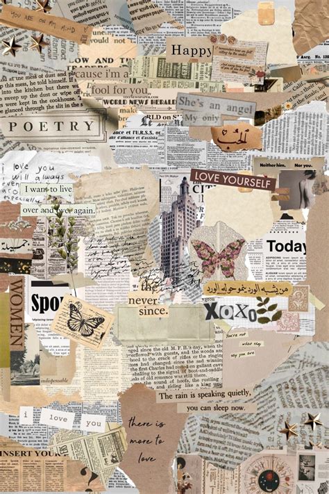 Newspaper Aesthetic Scrapbook Stickers Printable Vintage Aesthetic