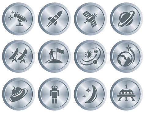 Space Buttons Stock Vector Colourbox