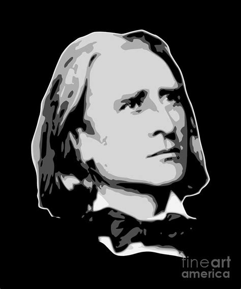 Franz Liszt Black And White Digital Art By Megan Miller Fine Art America