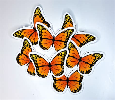 Butterfly Sticker Yellow Butterfly Laptop Sticker Etsy