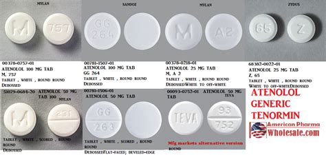 Rx Item Atenolol 100mg 1000 Tab By Mylan Pharma Usa Rx23277