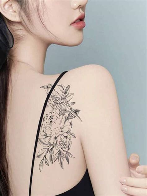 Sheet Flower Pattern Tattoo Sticker Shein Usa