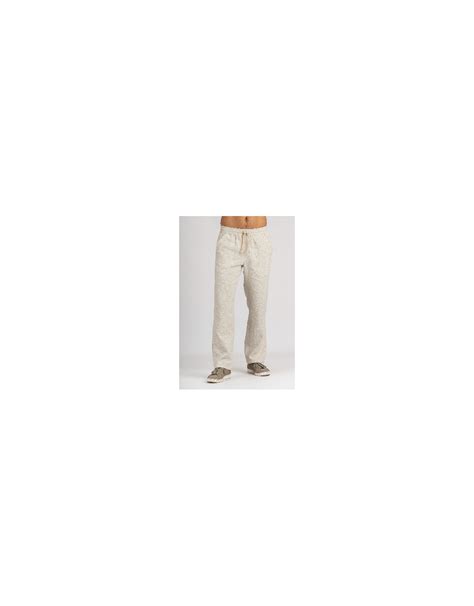 PANTALON HOMME EN LIN BLEU INDIGO TAILLE ESLASTIQUEE COUPE CONFORTABLE