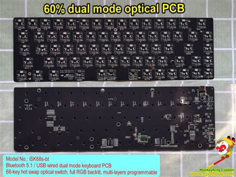 Optical Keyboard Pcb Hot Swap Mechanical Keyboard Pcb For Optical Key