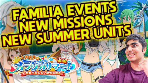 Familia Events Missions For Story Summer Ais Loki Lefiya Riveria