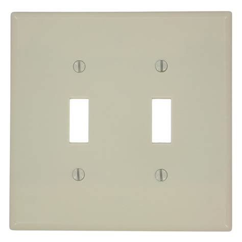 Leviton 2 Gang Toggle Switch Wall Plate Ivory 80509 I The Home Depot