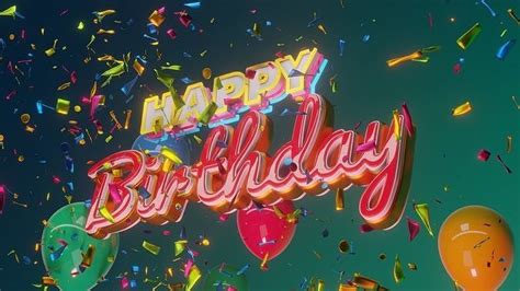 Happy Birthday Message Animation 3d Model Animated Cgtrader