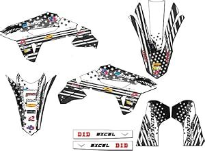 Amazon 2021 2023 CRF 450 R Merica Grey Senge Graphics Base Kit