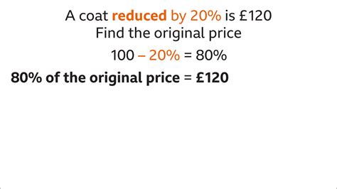 How To Work Out A Percentage Original Value Before Percentage Decrease