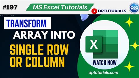 How To Convert An Array Into A Single Column Or Single Row