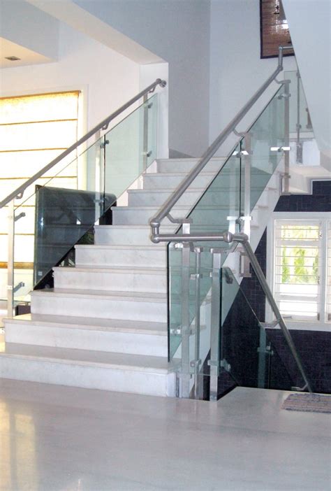 Ss Stainless Steel Toughened Staircase Glass Railing For