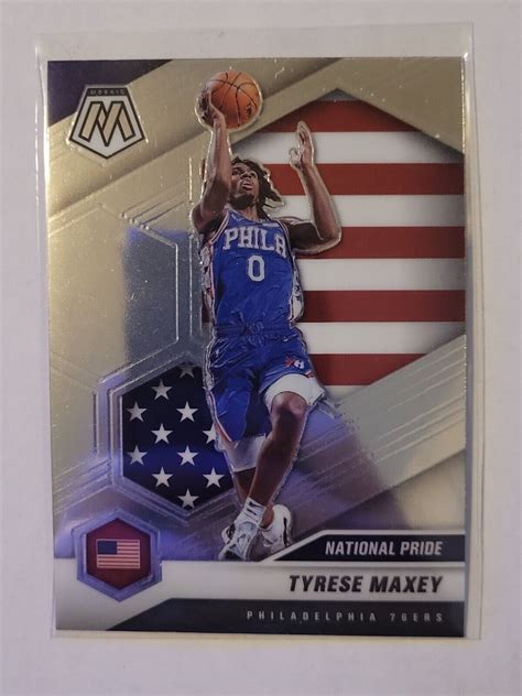 TYRESE MAXEY 2020 21 Panini MOSAIC National Pride Base RC 259