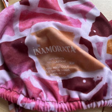 INAMORTA BIKINI SET Size XS Geometric Pattern WORN Depop