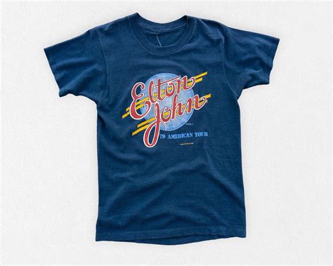 70s Vintage Elton John Tour T Shirt 70s Elton John Concert Shirt Etsy