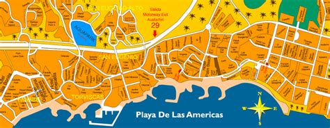 Playa de las Americas Map. Main Attractions - Tenerife Guide