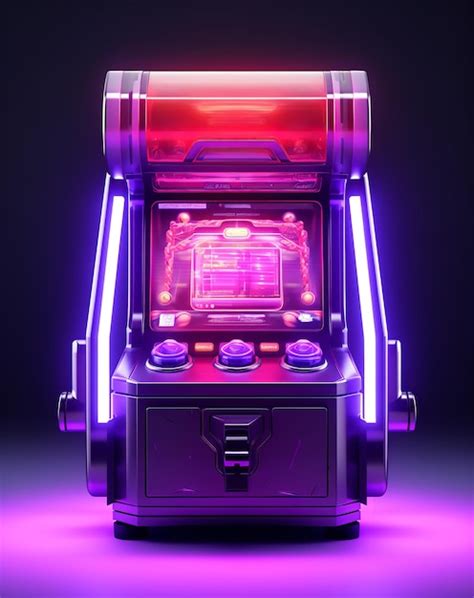 Premium Photo A Lone Vintage Arcade Machine Glows With An