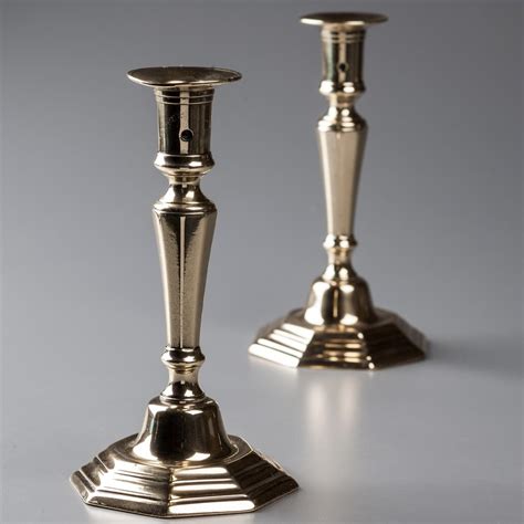 Eighteenth Century Brass Candlesticks Bada