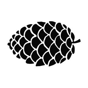 Pine cone silhouette plants decals, decal sticker #15401