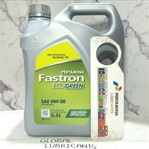 Jual Pertamina Fastron Eco Green 0W 20 3 5 Liter Oli Synthetic LCGC