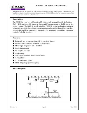 RX3140 Datasheet PDF ETC