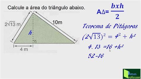 Geometria Plana C Lculo Da Rea Do Tri Ngulo A Ajuda Do Teorema De