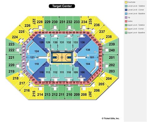 Target Center, Minneapolis MN - Seating Chart View