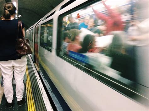 Premium Photo Blurred Motion Of Train At Railroad Station