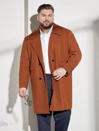 Men Plus Size Overcoats Fashion Men Plus Size Overcoats Shein Usa