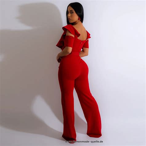 Jumpsuit Einteiler Roter Damen Jumpsuit Damenmode G Nstig