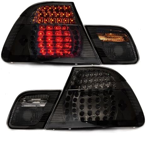 SET COUPE BLACK SMOKED LED REAR LIGHTS TAIL LIGHT FITS ON BMW E46 99 03