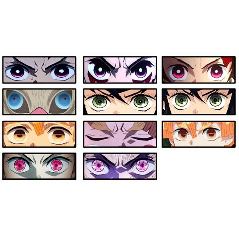 Demon Slayer Eyes Waterproof Vinyl Sticker Sold Per Piece Tanjiro