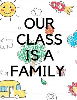 Our Class Is A Family - Classroom Poster by Mollie LaPlante | TpT