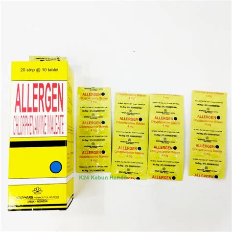 Jual Allergen CTM 4 Mg Obat Antihistamin Anti Alergi Gatal Biduran