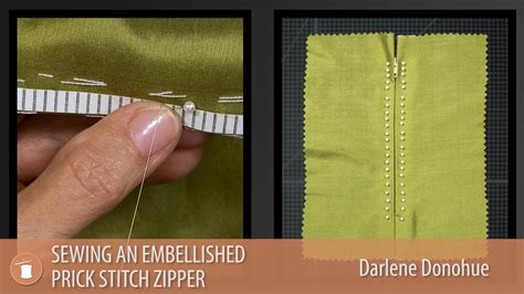 Embellished Prick Stitch Zipper Youtube