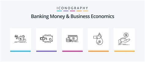 Banking Money And Business Economics Line 5 Icon Pack Including Flow