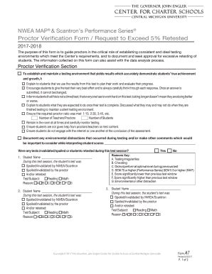 Fillable Online Mcrr Form A Ps Proctor Verification Form Ai