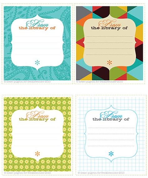 Best Bookplate Labels Book Label Templates Images On Pinterest