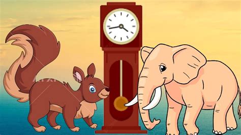 Elephant And Squirrel Went Up The Clock And Down The Clock Elephant