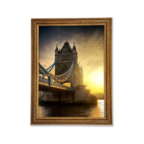 Ebern Designs Atemberaubender Tower Bridge Sonnenuntergang Druck