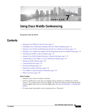 Fillable Online Using Cisco Webex Conferencing Fax Email Print Pdffiller