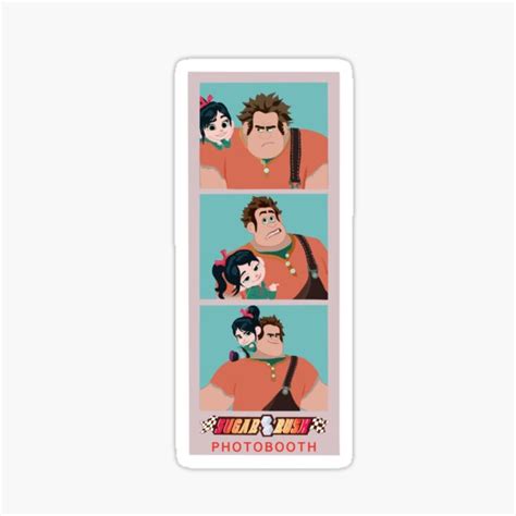 Wreck It Ralph Photo Booth Strip Sticker For Sale By Mkhewitt